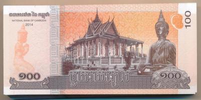 Kambodzsa 2014. 100R (100x) sorszámkövetők T:UNC,AU Cambodia 2014. 100 Riels (100x) consecutive seri...