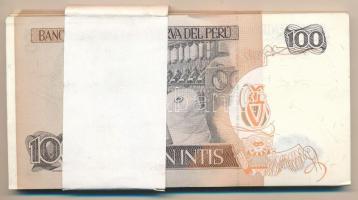 Peru 1987. 100I (68x) sorszámkövetők, kötegelővel T:UNC,AU Peru 1987. 100 Intis (68x) consecutive se...