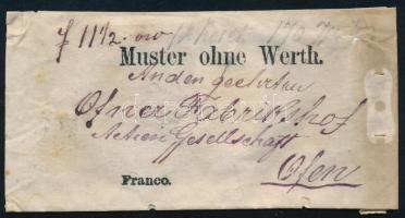 Ausztria 1873 Minta érték nélkül küldemény Lembergből Budára / Sample without value with 2kr franking from Lemberg to Buda