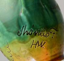 Mónus Ferenc miskakancsó, jelzett, kis kopással, m: 19,5 cm