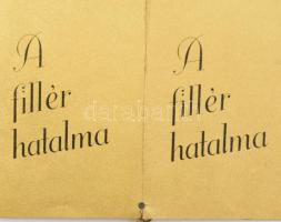 cca 1936 MOKTÁR (Magyar Országos Központi Takarékpénztár) kamatszámítási táblázat, reklámlap 1 fillé...