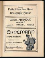 cca 1900 Drezda, Königliche Hof-Theater reklámos műsorfüzete, 31p