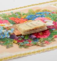 cca 1870 Újévi Forgatható térbeli litho üdvözlőkártya