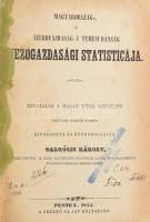 Galgóczi [Galgóczy] Károly: Magyarország-, a Szerbvajdaság s Temesi bánság mezőgazdasági statisticája. Hivatalos s magán uton gyüjtött legujabb adatok nyomán kidolgozta és közrebocsátja - - . Pest, 1855, szerzői kiadás, VI+430 p. Átkötött félvászon-kötésben, márványozott lapélekkel, kissé sérült, kopott borítóval, régi intézményi bélyegzővel, helyenként kissé foltos lapokkal, az első két lap kijár.