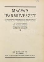 1910 Magyar Iparművészet. Az Országos Magyar Iparművészeti Múzeum és Iskola és az Orsz. Magyar Iparművészeti Társulat közlönye. Szerk.: Györgyi Kálmán. XIII. évfolyam. Bp., 1910, O. M. Iparművészeti Társulat. Szövegközti és egészoldalas képekkel gazdagon illusztrálva. Félvászon-kötésben, kissé kopottas borítóval, néhány kissé sérült lappal, a hátsó szennylap szakadt.