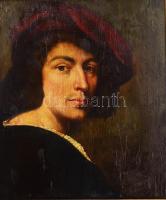 Jelzés nélkül: Előkelő úr portréja. Olaj, fa, Hátoldalán Szépművészeti Múzeum 392/975 sz. bírálati c...