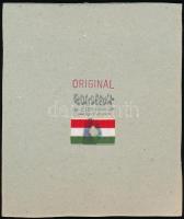 Bakallár József (1940-2013): Végre ünnep, 1989.X.23. Nyomat, papír, jelzett. Hátoldalán 1956-os zász...