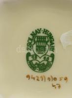 Zsolnay búzavirág mintás porcelán bonbonier, kézzel festett, jelzett, hibátlan 7,5×7,5 cm