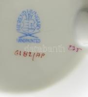 Herendi Apponyi purpur mintás körmös bonbonier. Jelzett, kis kopással, d: 9,5 cm