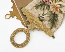 Haranghúzó fali dísz. Réz és gobelin 150 cm