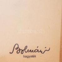 Bolmányi Ferenc (1904-1990): Alak. Pasztell, papír, jelzett, hátoldalán hagyatéki bélyegzővel, üvege...