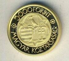 1990. 5000Ft Au Mátyás király 6,982g T:PP Csak 10.000db!