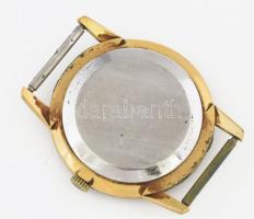 Raketa kézi felhúzós férfi karóra, fekete számlappal, működik, számlap szép, plexin repedés. d: 33 m...