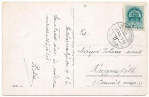 1940 Szilágysomlyó, Simleu Silvaniei; Báthory vár, bástya, hősök emlékműve, várkapu, sétány / castle...