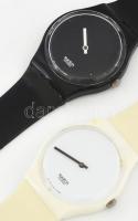 2 db Swatch karóra, egyik az órát, másik a percet mutatja, együtt kell hordani. Működik, elemmel