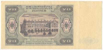 Lengyelország 1948. 20Zl "HP 0171503" T:F
Poland 1948. 20 Złotych "HP 0171503" ...