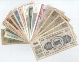 Vegyes 18db-os legnagyobbrészt jugoszláv, csehszlovák és lengyel bankjegy tétel T:F
Mixed 18pcs of ...
