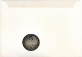 NSZK 1989G 10M Ag "40 éves az NSZK" érmés borítékban, bélyeggel, bélyegzéssel T:UNC patina...