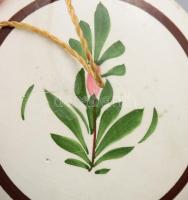 Hollóházi Riolit kulacs, jelzett, kopással, m: 15,5 cm