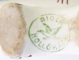 Hollóházi Riolit kulacs, jelzett, kopással, m: 15,5 cm