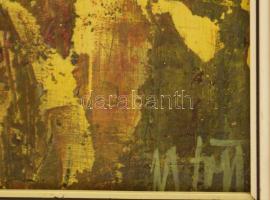 M. Tóth István (1922-2006).: Fiatal lány. Olaj, farost, keretben. Hátoldalán autográf felirattal. 30...