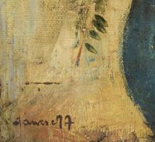 Jancsek Antal (1907-1985): Virágcsendélet. Olaj, vászon, 50x40 cm Kis sérüléssel