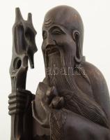 Shoulao. Faragott könnyűfa szobor, m: 48 cm