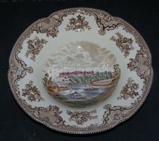 Johnson Bros England jelzésű, Windsor látképét ábrázoló angol porcelán fajansz tányér nagyaon szép állapotban és 22cm-es átmérővel
