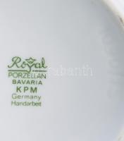 3 db fehér mázas német porcelán váza. Jelzett, hibátlan 20 cm-ig