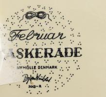 Björn Wiinblad Nymolle Denmark dán design porcelán dísztál . Az év február hónapjára, grafikákkal,Ma...