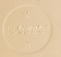 2 db H&R Johnson fajansz fali dísz. Virágot ábrázoló, jelzett, kopással d:15 cm