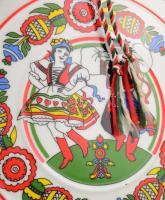 Hollóházi kulacs, Pannondrink barack pálinka. Jelzett, hibáétlan m: 22 cm