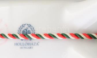 Hollóházi kulacs, Pannondrink barack pálinka. Jelzett, hibáétlan m: 22 cm