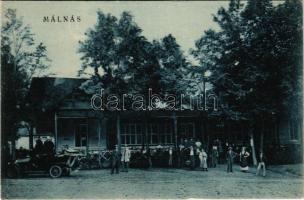 Málnásfürdő, Malnas Bai; autó a vendéglő előtt, étterem / automobile in front of the restaurant (EK)