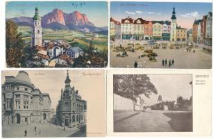 21 db régi külföldi város képeslap vegyes minőségben / 21 pre-1945 European town-view postcards in mixed quality