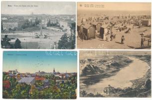 21 db régi külföldi város képeslap vegyes minőségben / 21 pre-1945 European town-view postcards in mixed quality