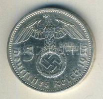 Német 3. Birodalom 1936A 5M Ag "Hindenburg" nagy h.k.-tel T:2/3 ph