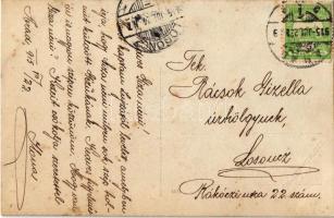 1915 Arad, hölgy újsággal / lady with newspaper. Stojkovits és Békés photo (fl)