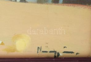 Nagy Ernő Sándor (1926-2013): Tengerparti idil. Olaj, farost, jelezve jobbra lent. fakeretben, kis k...