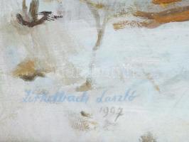 Zirkelbach László (1916-?): Téli gyümölcsös. Olaj, vászon, jelzett fakeretben, 60x80 cm