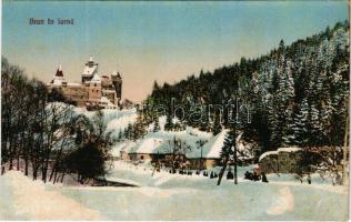 Törcsvár, Törzburg, Bran-Poarta, Bran; in iarna / vár télen. J. Schneider fotograf / castle in winter (vágott / cut)