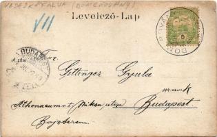 Vasaskőfalva, Petrosz, Pietroasa (Dombrovány, Dumbravani); völgy télen / valley in winter. photo (EK...