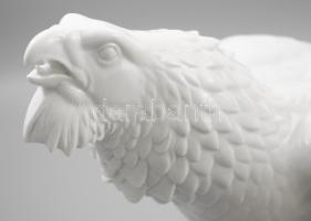 Alt Volkstedt Thüringische Porzellan Manufaktur hatalmas siketfajd porcelán szobor. Jelzett, fehérmá...