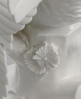 Alt Volkstedt Thüringische Porzellan Manufaktur hatalmas siketfajd porcelán szobor. Jelzett, fehérmá...