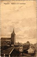 1915 Nagyenyed, Aiud; vár részlet a református templommal. Cirner J. József kiadása / castle with Calvinist church (fa)