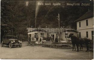 Zsögödfürdő, Jigodin Bai; Meleg fürdő, automobil / Baia calda / spa, warm baths, automobile. photo