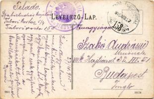 1915 Temesvár, Timisoara; új Béga híd, villamos / new Bega river bridge, tram + "K.u.K. Feldspi...