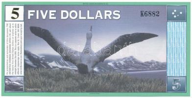 Antarktisz 2001. 5$ "Roald Engelbregt Amundsen" fantázia bankjegy T:UNC
Antarctica 2001. ...