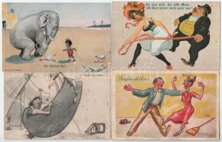 60 db RÉGI humoros motívum képeslap vegyes minőségben