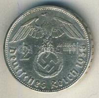 Német 3. Birodalom 1938B 2M Ag "Hindenburg" T:2/3 kis ph